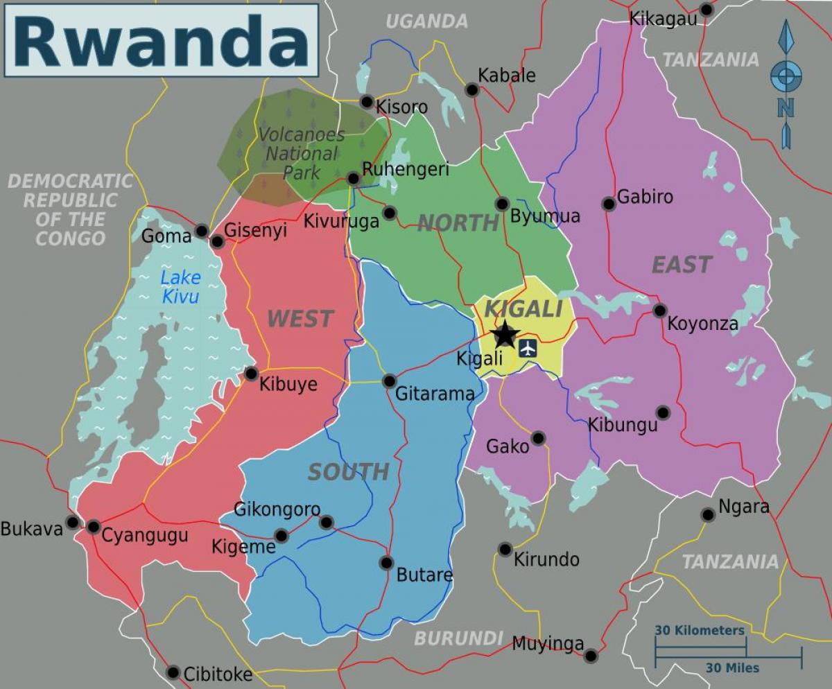 kartta kigali Ruanda