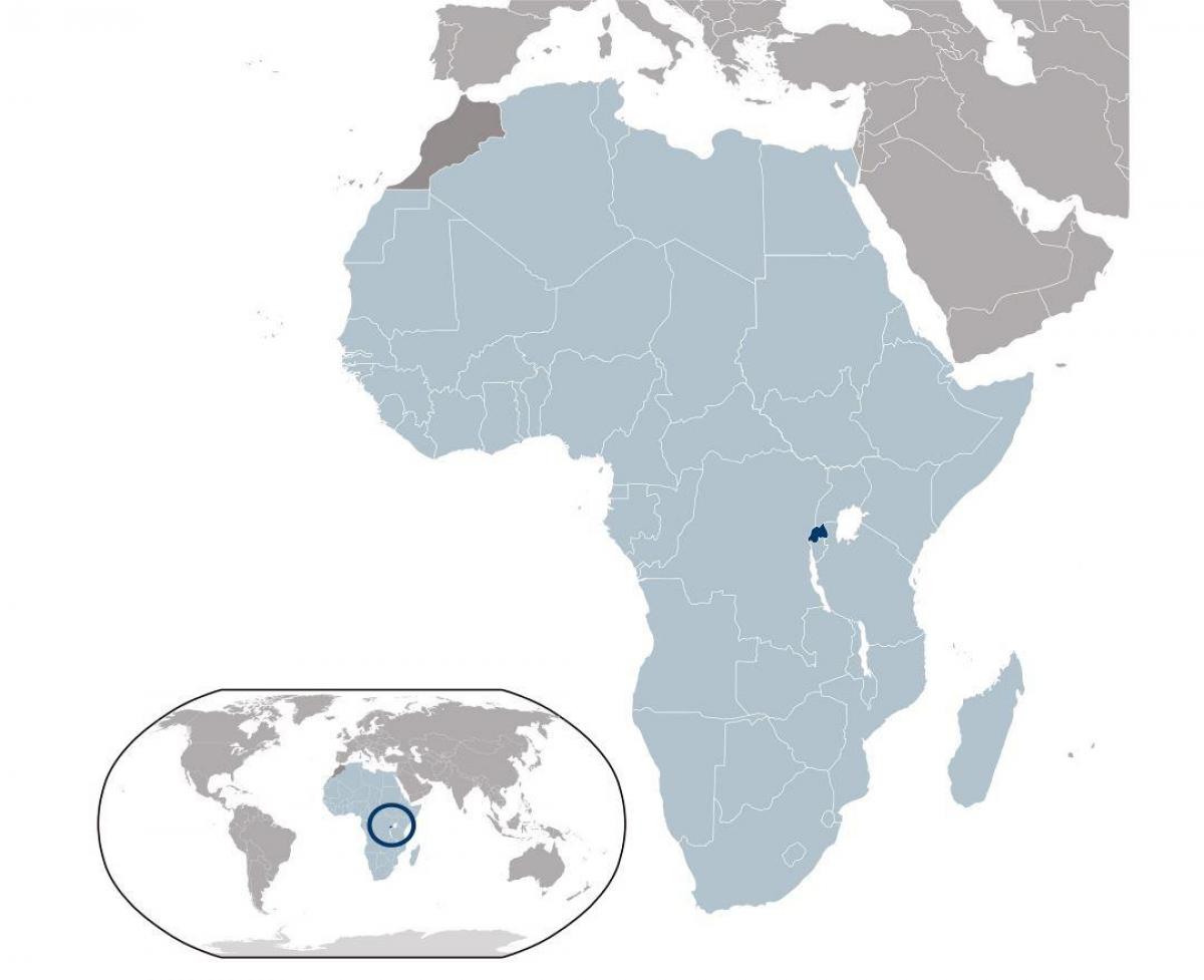Ruandan sijainti maailman kartalla