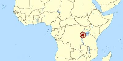 Kartta Ruanda-afrikka