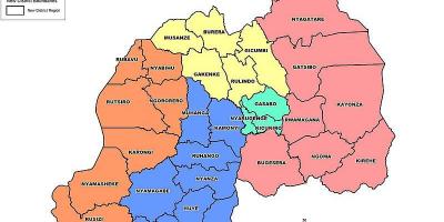 Kartta Ruandan kartta maakunnissa